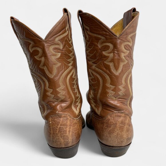 Justin Men's Western Boots Vintage Elephant Exotic Leather Cowboy 8.5 D - Picture 9 of 14
